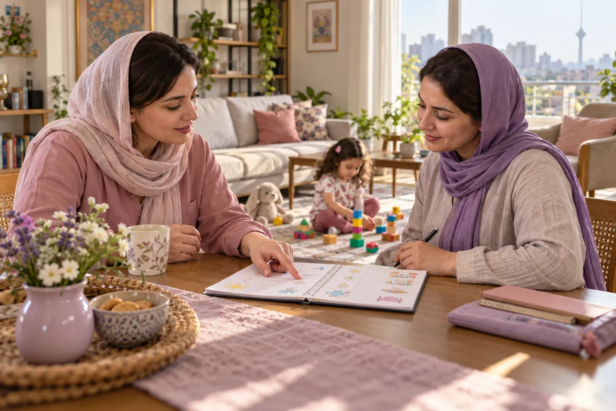 تحویل کودک به مراقب در منزل؛ برنامه روزانه و فرم کاربردی