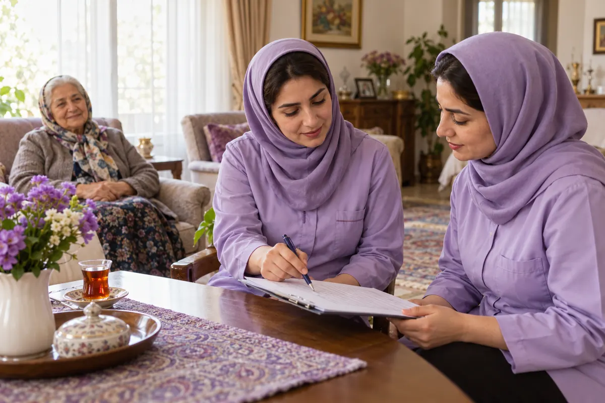 چک‌لیست تحویل شیفت مراقب سالمند در منزل؛ چه اطلاعاتی باید منتقل شود؟